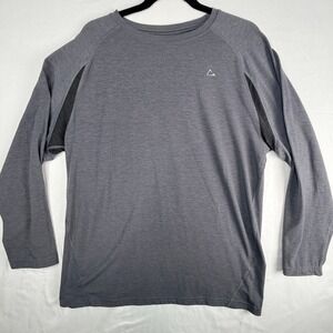 Paradox Mens Large Gray Long Sleeve Base Layer Active Shirt 566041 Heathered